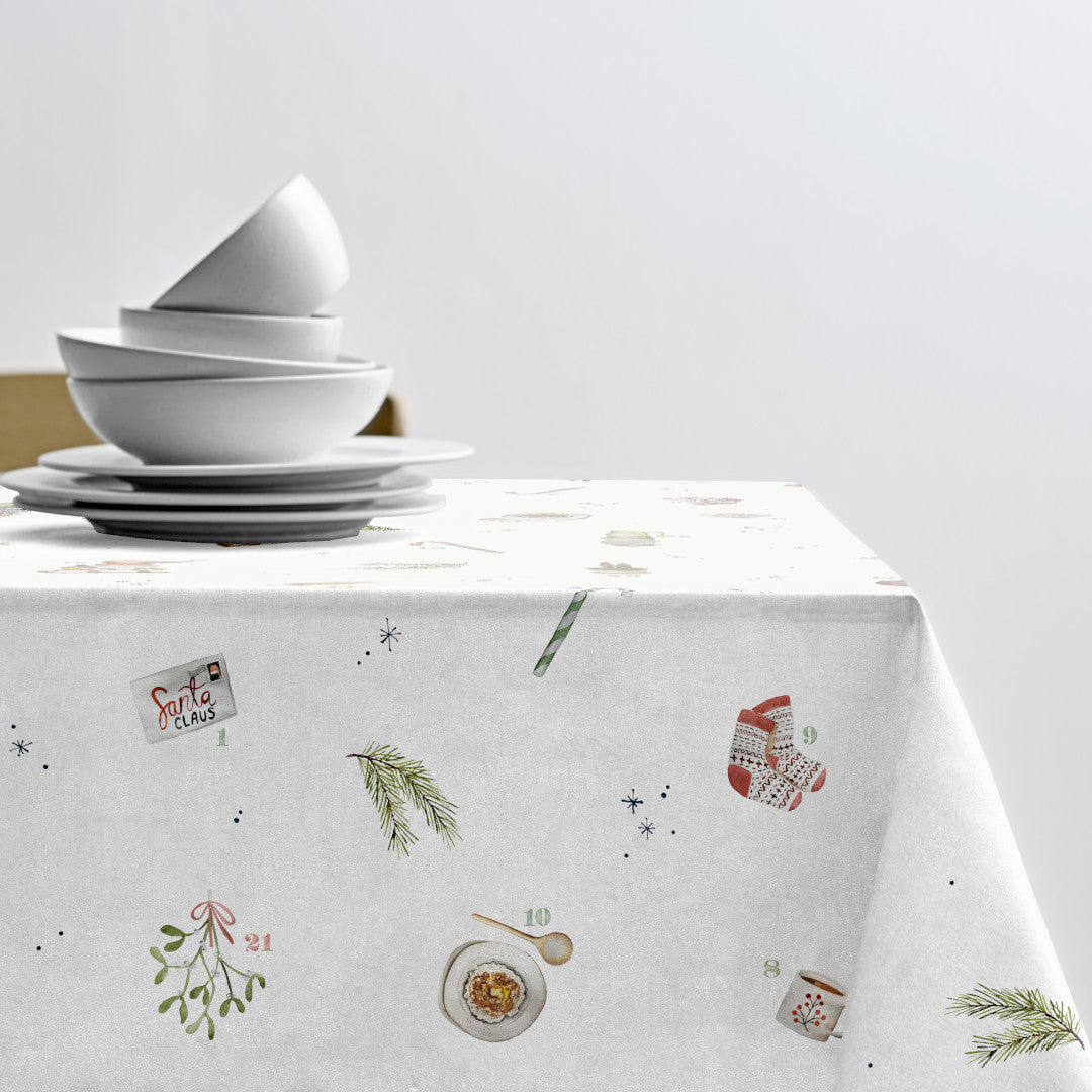 Södahl Christmas Days julduk med julmotiv på bordet 140x350