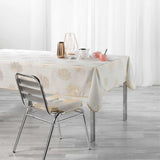 Sunny Metallic Print – Gold – Duk med fläckskydd – 150 x 240 cm