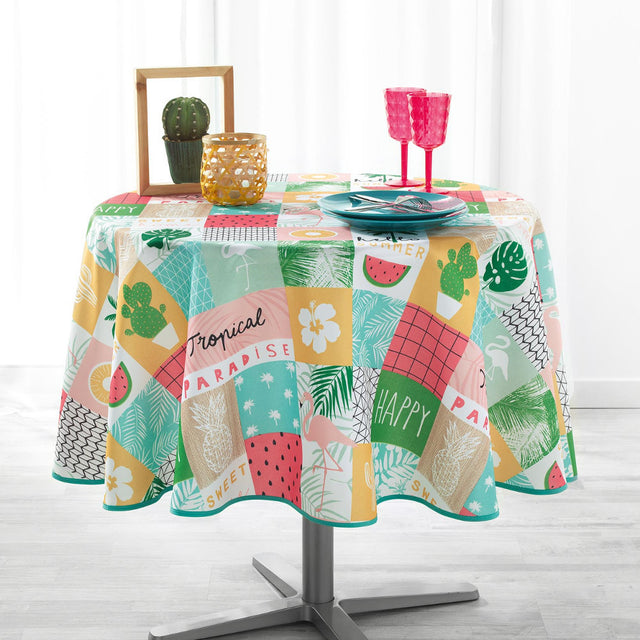 Sweet Paradise Ø 180 cm, rund duk med fläckskydd