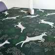 Cambridge Grön - Jultextilvaxduk med lurex - 150 cm bred
