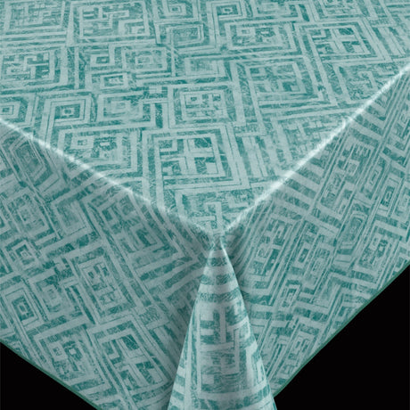 Trend Labyrinth Petrol - PVC fri vaxduk