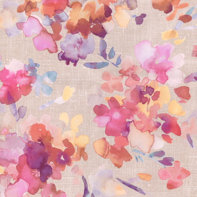 Un Dipinto – Textilvaxduk med akvarellblommor