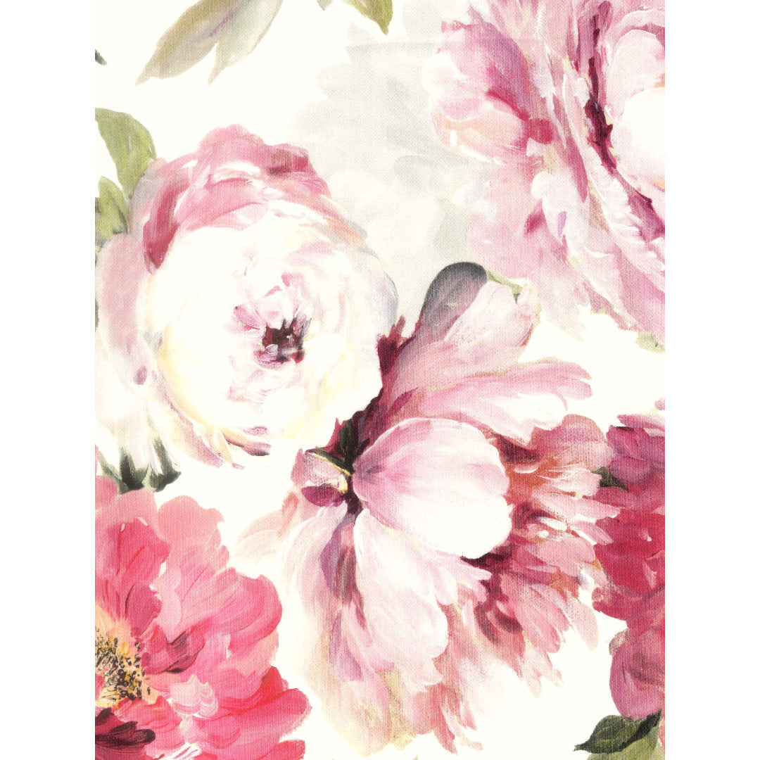 Un Paradiso di Peonie Blanco – Textilvaxduk med pioner