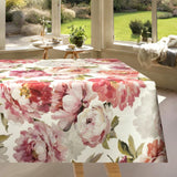 Un Paradiso di Peonie Blanco – Textilvaxduk med pioner