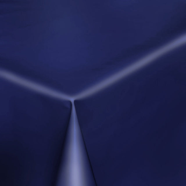 Uni Color - Enfärgad halvmatt vaxduk, 140 cm bred - Mörkblå