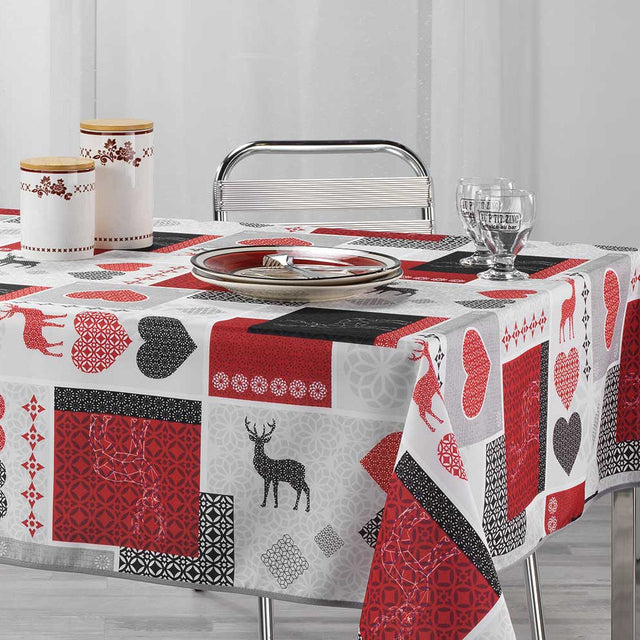 Valtho Red, bordsduk med fläckskydd, 150 x 240 cm