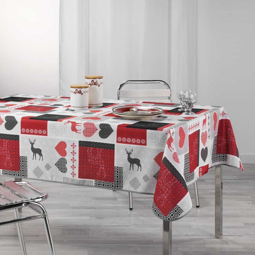 Valtho Red, bordsduk med fläckskydd, 150 x 240 cm