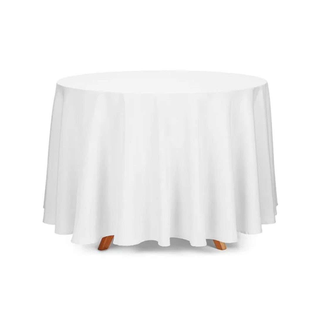 Vento – Enfärgad rund tygduk Ø230 cm, vit