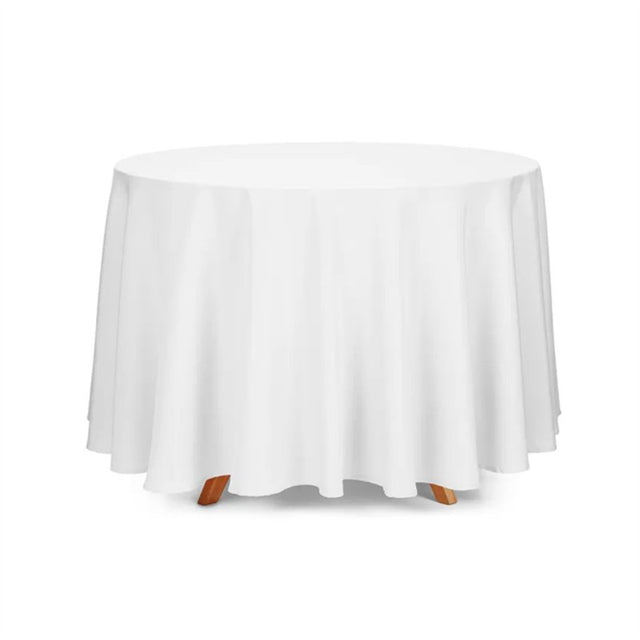 Vento – Enfärgad rund tygduk Ø230 cm, vit