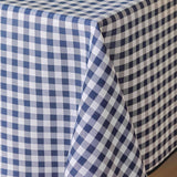 Vichy Blå 150 x 240 cm rektangulär duk med fläckskydd och rutor närbild