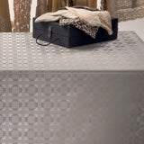 Damast Carre Classic Taupe, damastpräglad vaxduk