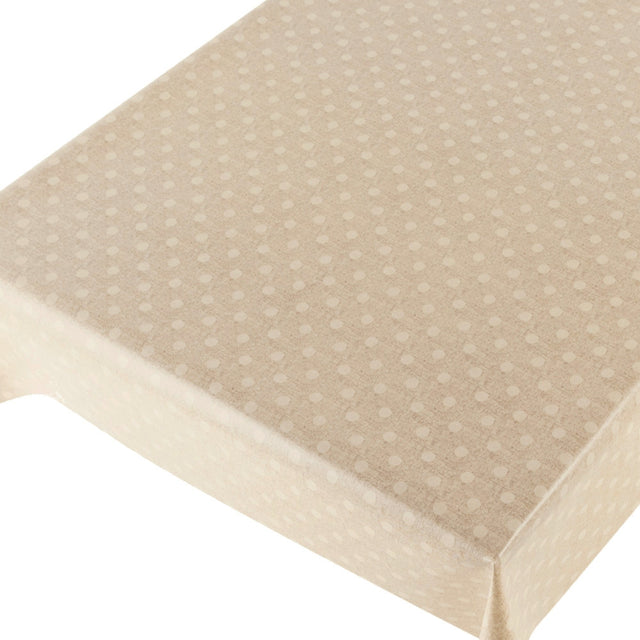 New Dot Sand - vaxduk med prickar och lätt präglad linnelookk