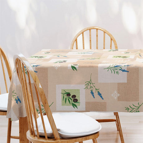Miljöbild med Vaxduk - Provence Oliver Lavendel Beige