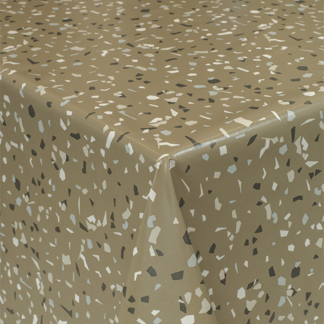 Vaxduk med Terrazzomönster - Taupe