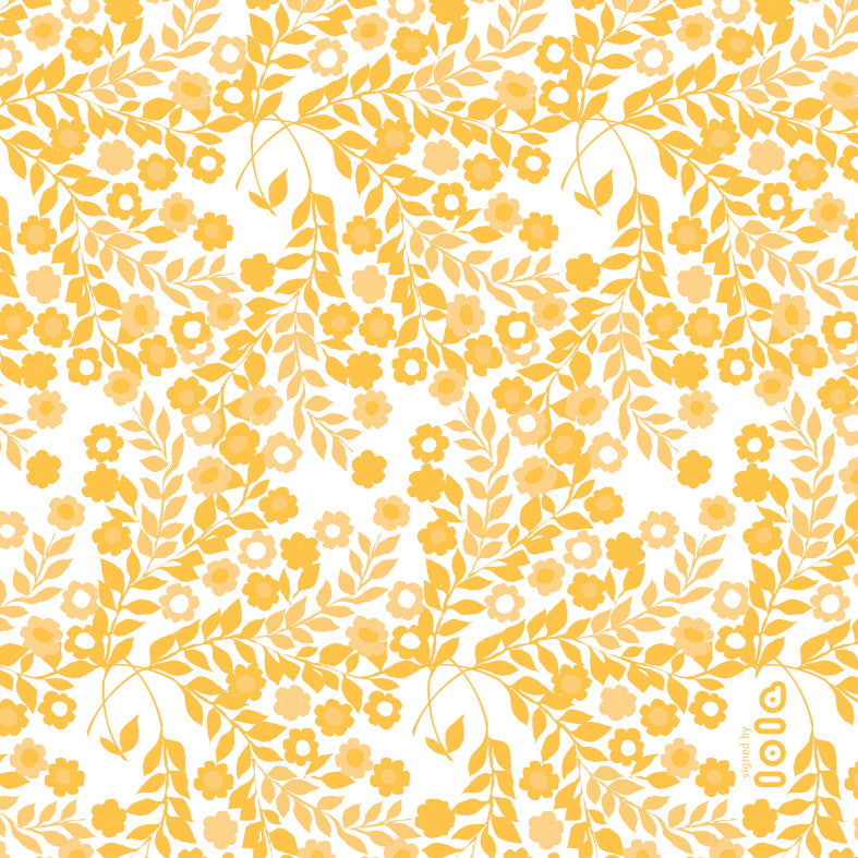 Närbild av Lola vaxduk - Wallflower Saffron