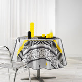 Yellow Mix Ø 180 cm, rund duk med fläckskydd